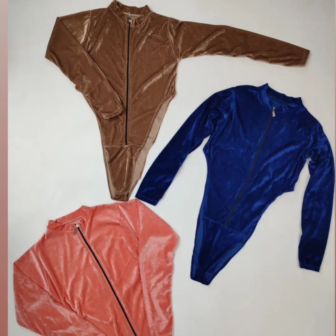 بادی مخمل زیپی